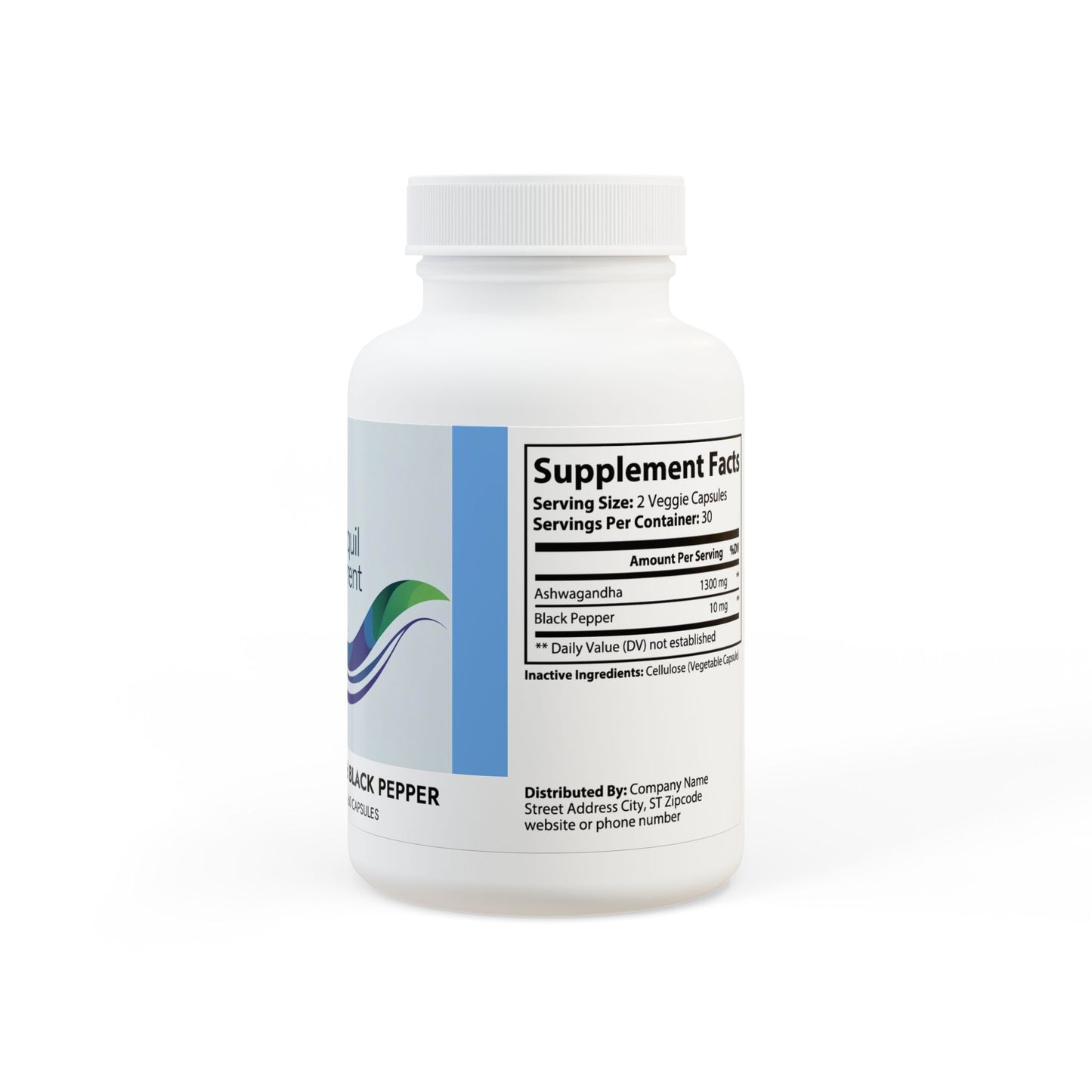 Ashwagandha and Black Pepper Supplement (60 capsules)